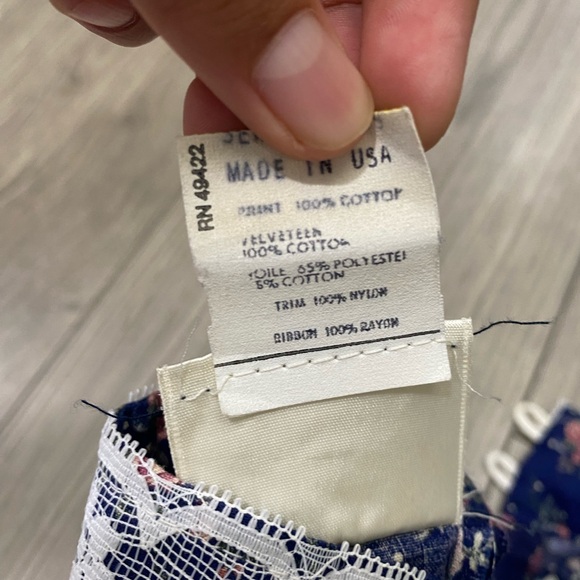 Vintage 1970's Gunne Sax Jessica Prairie Boho Festival Lace‎ Floral Dress Sz 11 - Picture 9 of 12